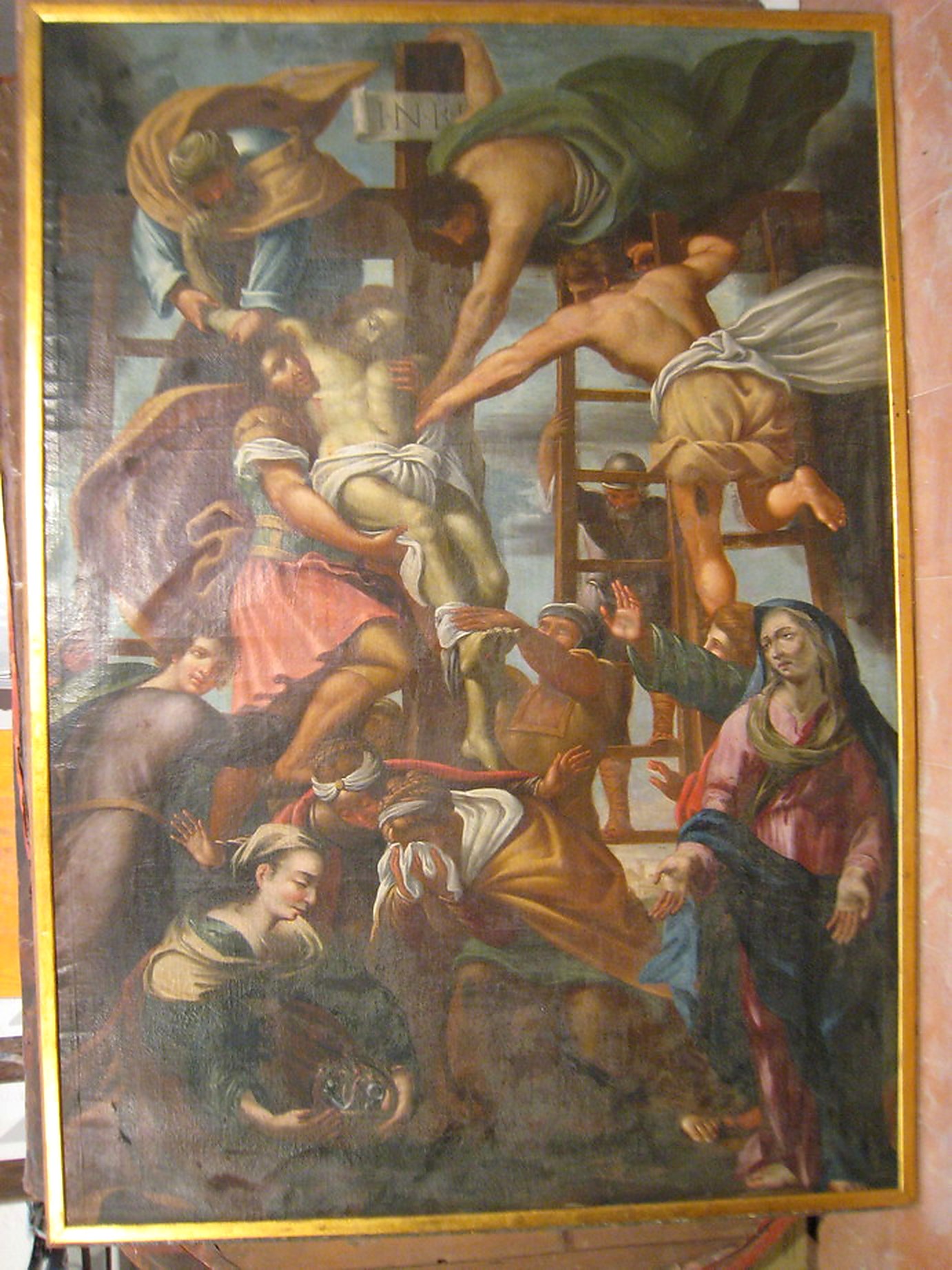 Davallament de la Creu abans de la restauració — Casa Museu Fundació Maurí