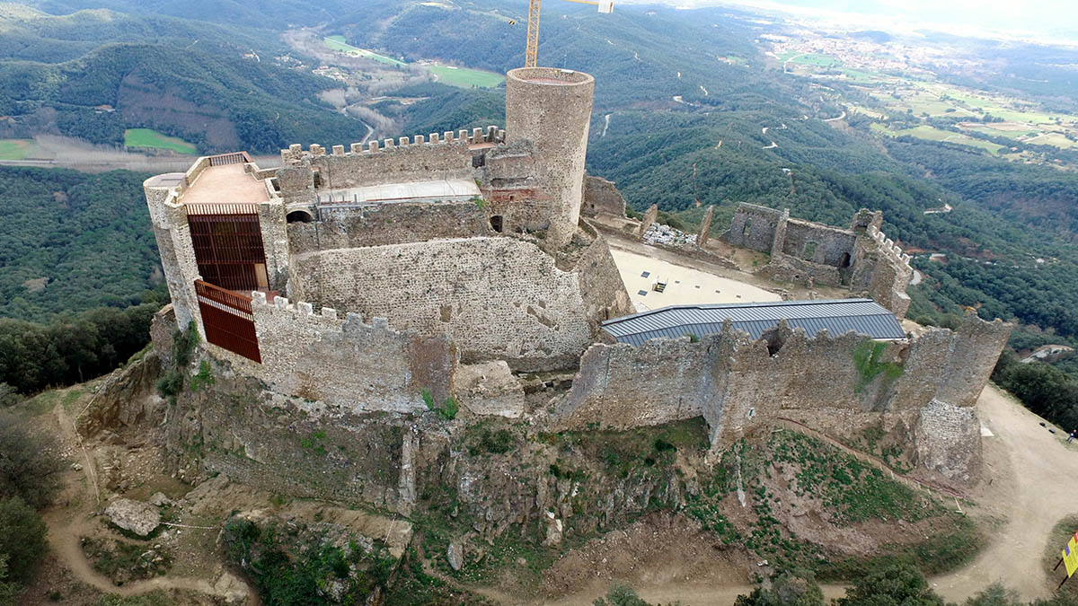 Vista aèria del Castell de Montsoriu